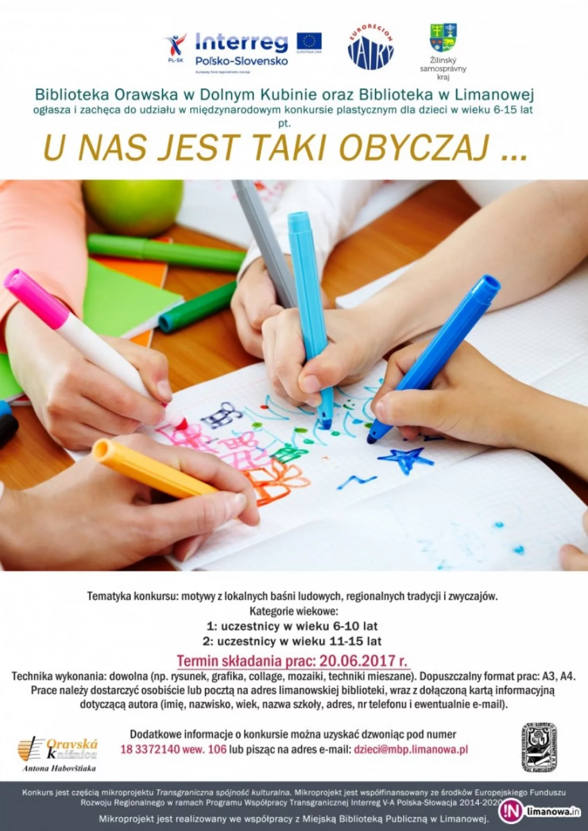 Słowacko – polski konkurs plastyczny dla dzieci i młodzieży