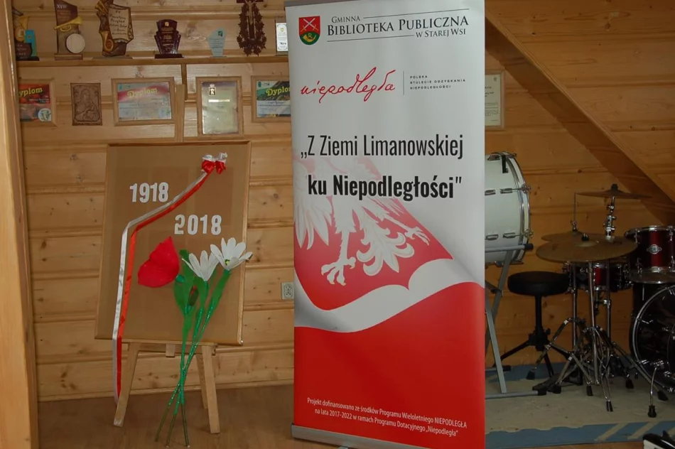 Podsumowanie projektu "Z Ziemi Limanowskiej ku Niepodległości” w bibliotece w Męcinie - zdjęcie 2