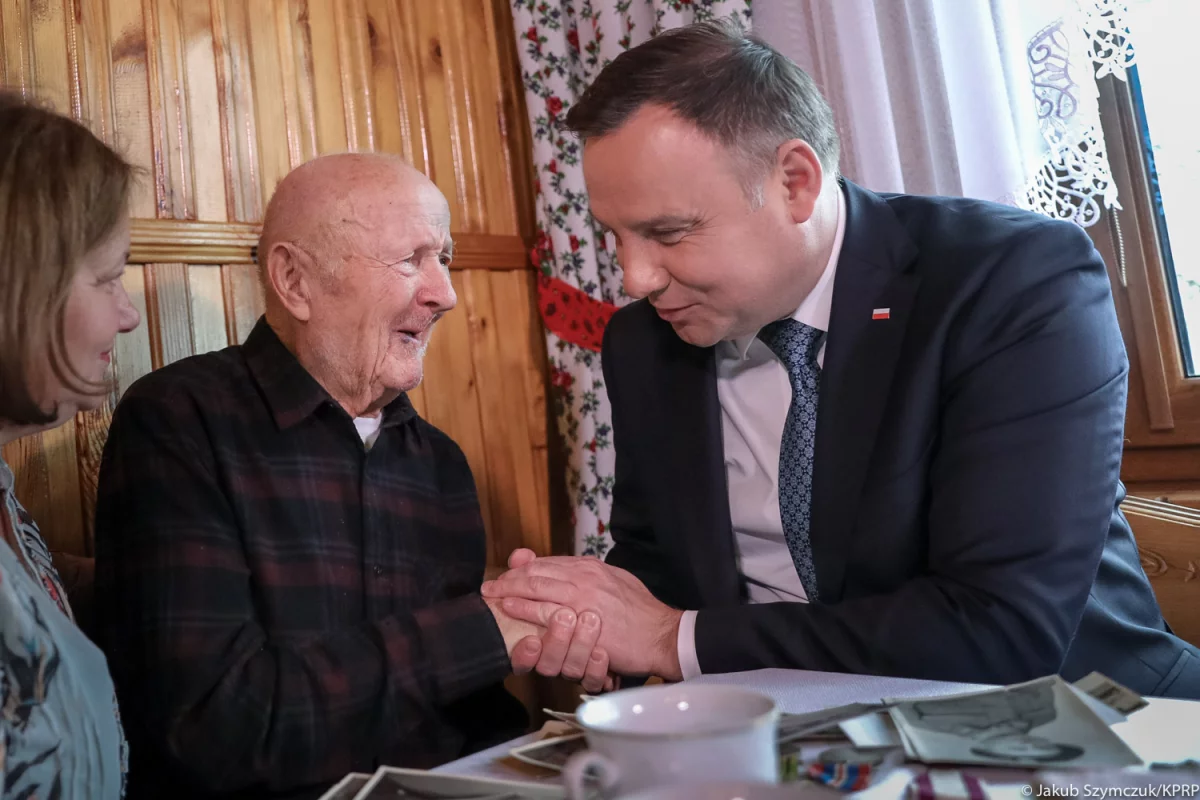 Prezydent odwiedził 94-letniego weterana z Limanowszczyzny