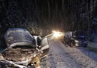 Czołowe zderzenie - dwie osoby w szpitalu - zdjęcie główne