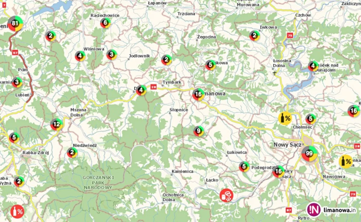 Ponad 60 zgłoszeń na mapie zagrożeń Limanowszczyzny