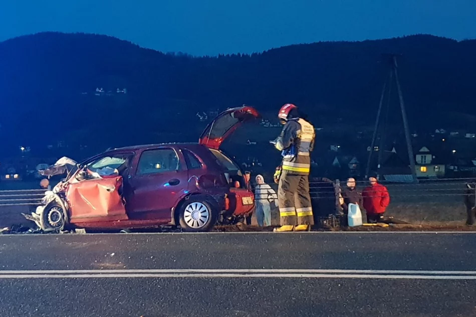 Zderzenie samochodów na DK 28 - droga została odblokowana - zdjęcie 2