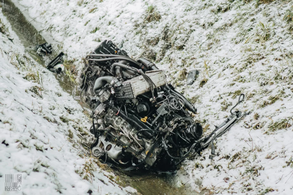 Śmiertelny wypadek - Hyundai zderzył się z ciężarówką  - zdjęcie 4
