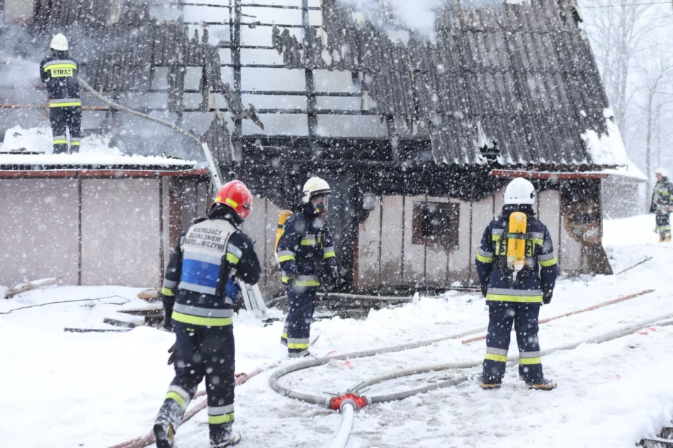 Pożar budynku mieszkalnego - jedna osoba poparzona - zdjęcie 3
