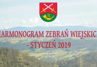 Harmonogram zebrań wiejskich - styczeń 2019  - zdjęcie główne