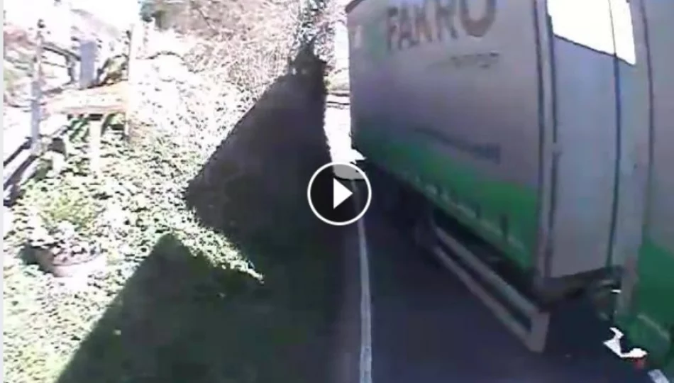 Brytyjczyk otarł się o śmierć przez kierowcę firmy z regionu (wideo) - zdjęcie 1