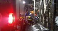 Dwie interwencje związane z silnym wiatrem. Drzewo spadło na dom - zdjęcie 3