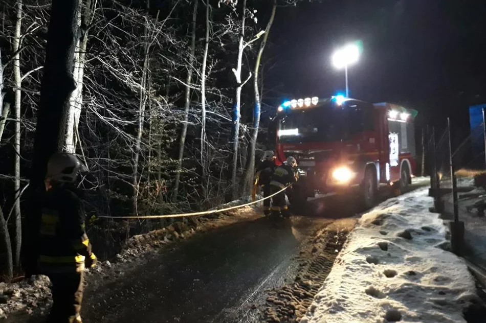 Dwie interwencje związane z silnym wiatrem. Drzewo spadło na dom - zdjęcie 4