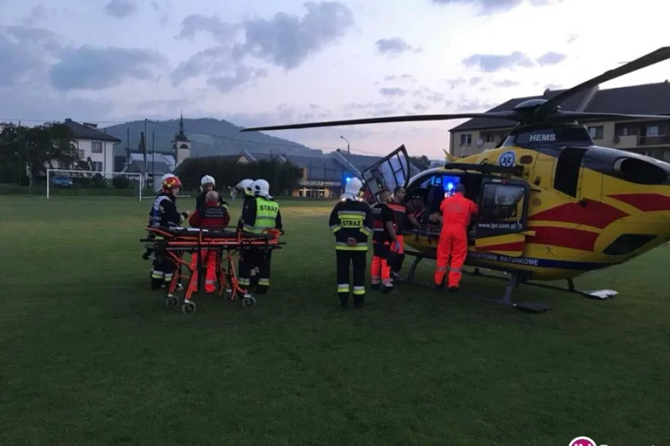 Nocna przejażdżka na quadzie - uderzył w nasyp i spadł ze zbocza, zabrał go LPR - zdjęcie 3