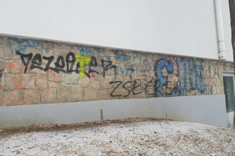 Muszla koncertowa straszy wulgarnym pseudograffiti - zdjęcie 6