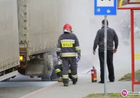 Pożar hamulców w ciężarówce - zdjęcie główne