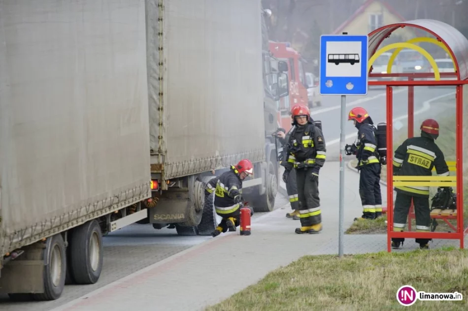 Pożar hamulców w ciężarówce - zdjęcie 4
