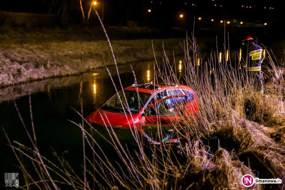 Samochód wpadł do koryta potoku (wideo) - zdjęcie 3