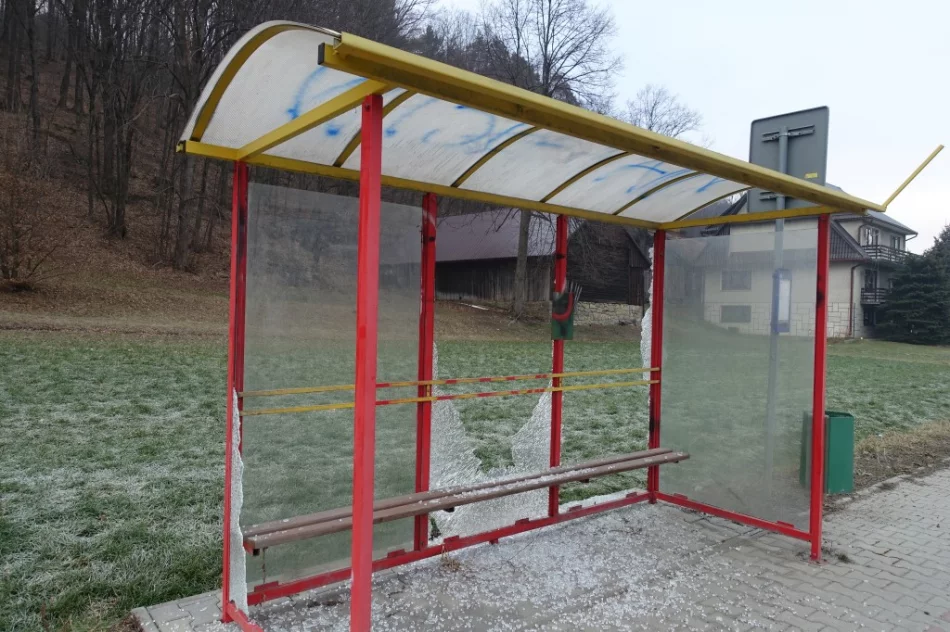 Kolejny raz wandale zniszczyli wiaty przystankowe - zdjęcie 9