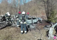 Płonęły samochody na złomowisku - zdjęcie główne