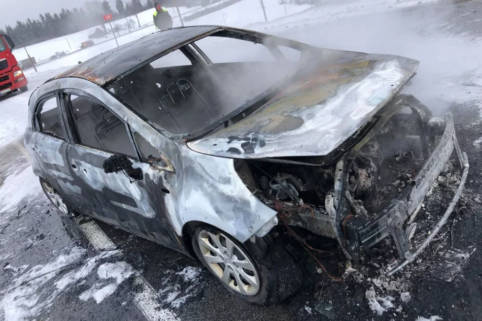 Samochód zapalił się w trakcie jazdy - zdjęcie 4