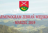 Harmonogram zebrań wiejskich - marzec 2019 - zdjęcie główne
