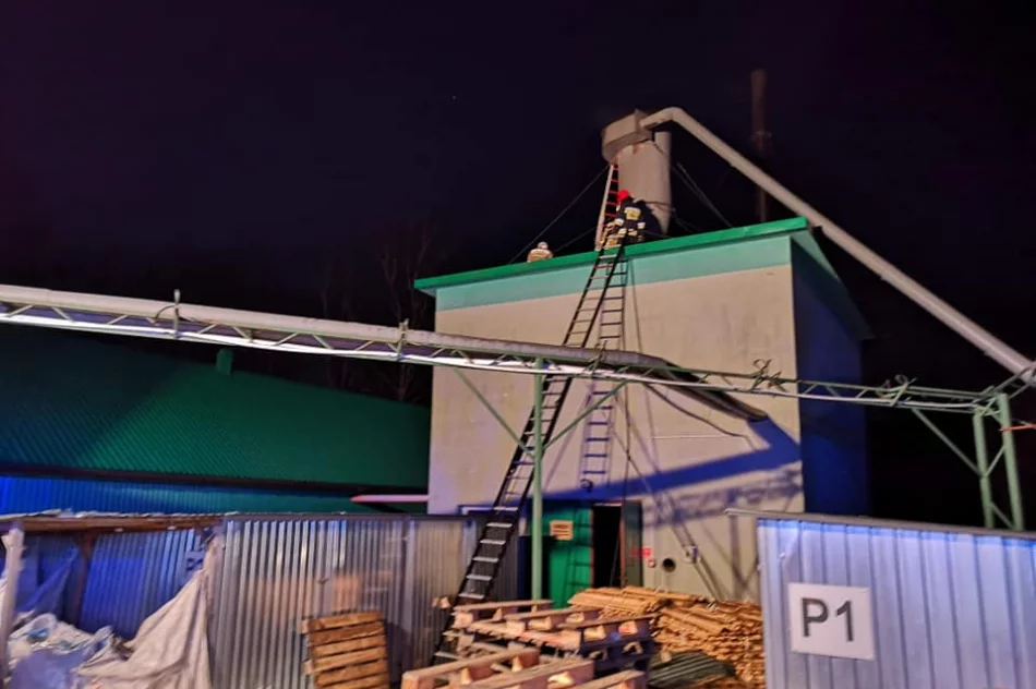 Pożar w zakładzie produkcyjnym - zapaliły się trociny - zdjęcie 2