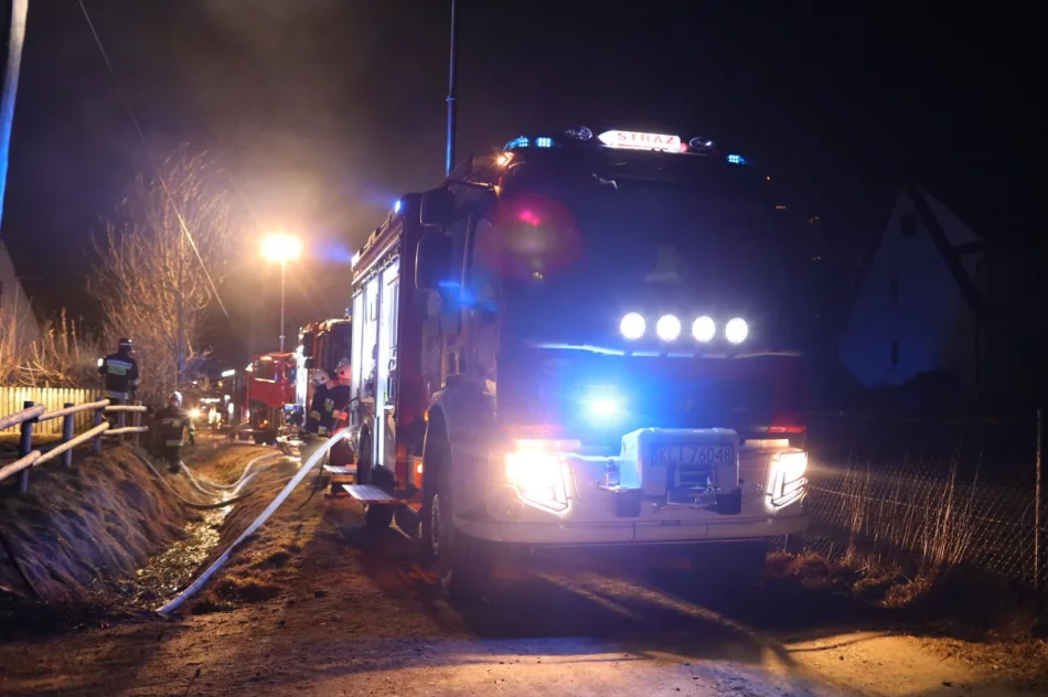 Pożar drewnianego budynku - zdjęcie 3