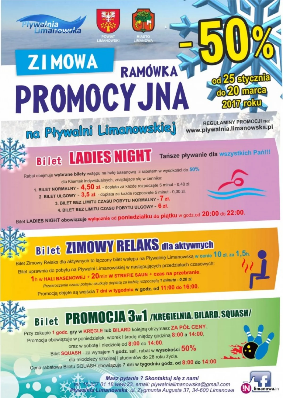 Na pływalni ruszyła 'zimowa ramówka promocyjna'. Bilety nawet 50% taniej!