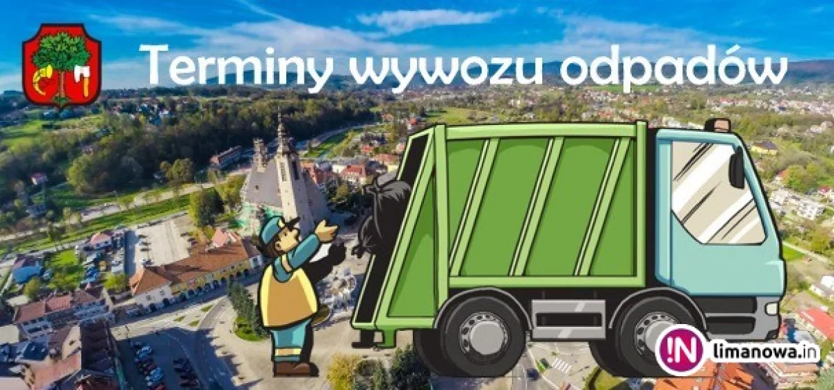 Terminy wywozu odpadów w mieście Limanowa