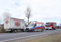 Zderzenie motocykla z samochodem dostawczym - zdjęcie główne