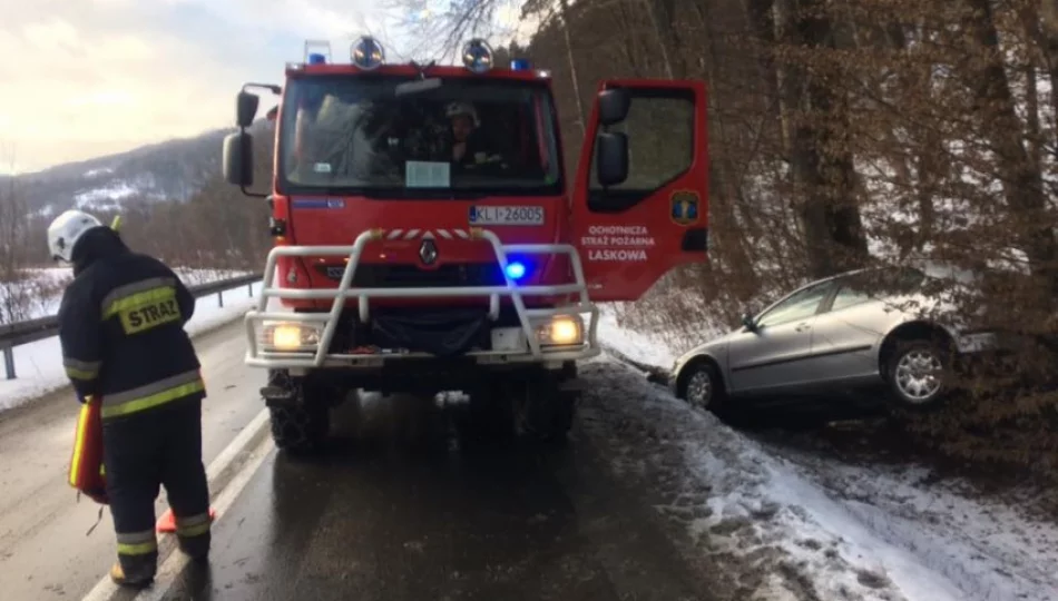 Seat wypadł z drogi, kierowca trafił do szpitala - zdjęcie 1