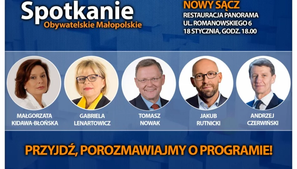 # PolskaObywatelska  – PO zaprasza Sądeczan na spotkanie z politykami Platformy - zdjęcie 1