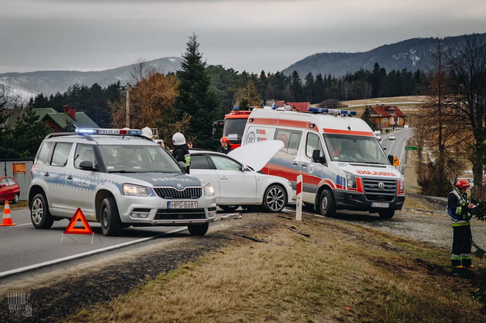 Zderzenie dwóch pojazdów na DK 28 - zdjęcie 2