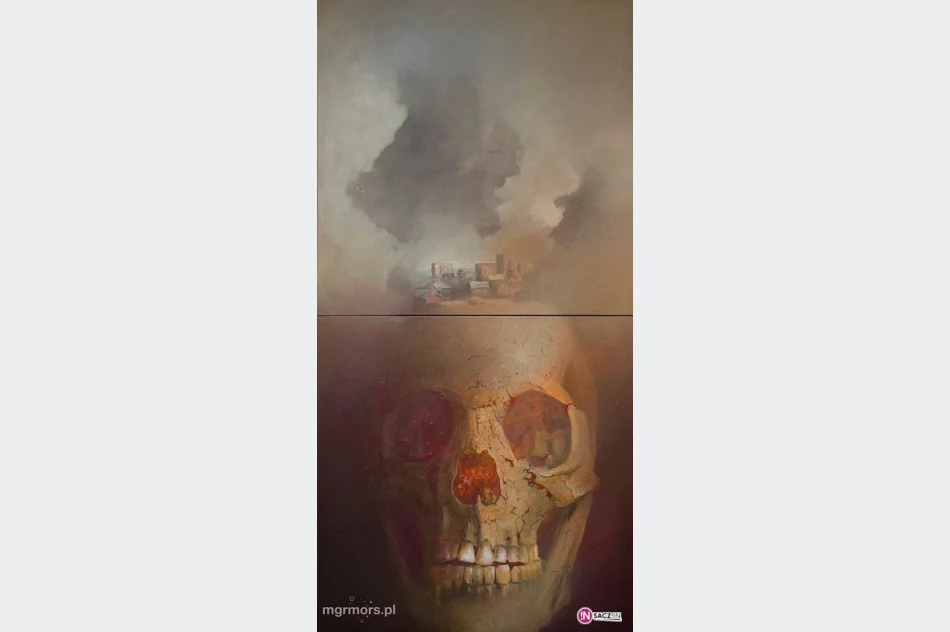 Paląc śmieci - zabijasz siebie. Mgr Mors namalował obraz o smogu - zdjęcie 2