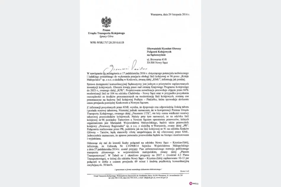 Koleje Małopolskie kontra Przewozy Regionalne. Spór nie ustaje - zdjęcie 3