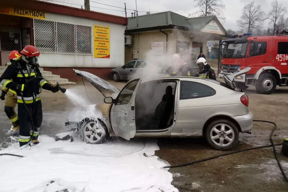 Przy drodze wojewódzkiej spłonął samochód - zdjęcie 2