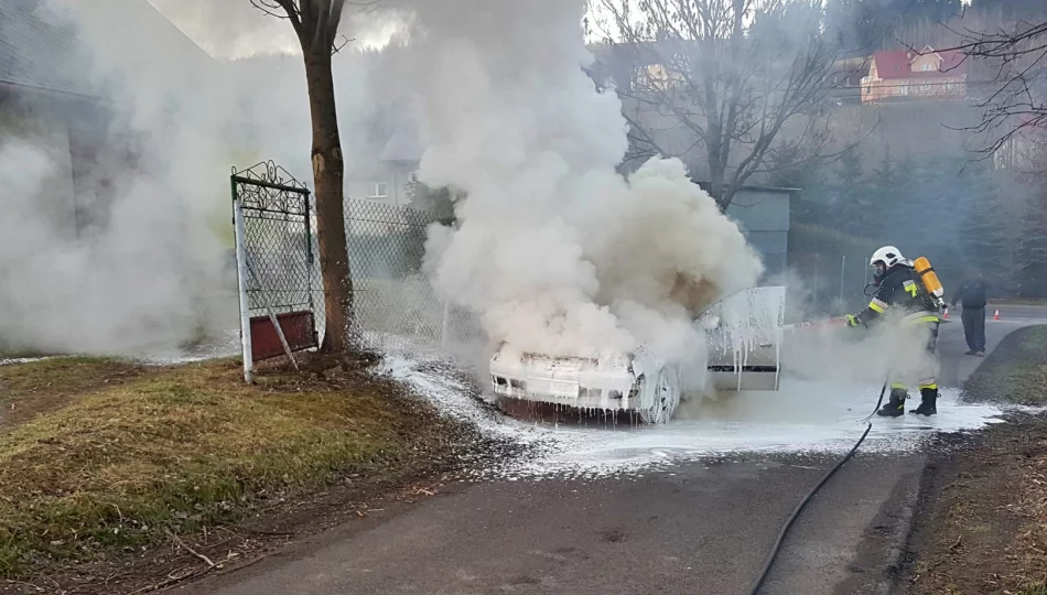 Samochód zapalił się w trakcie jazdy - zdjęcie 1