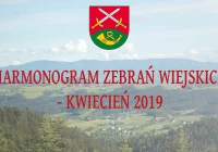 Harmonogram zebrań wiejskich - kwiecień 2019 - zdjęcie główne