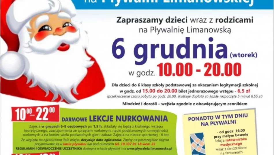 Zbliżają się Mikołajki na Pływalni Limanowskiej - zdjęcie 1