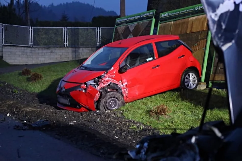 Zderzenie dwóch aut na drodze wojewódzkiej - zdjęcie 5