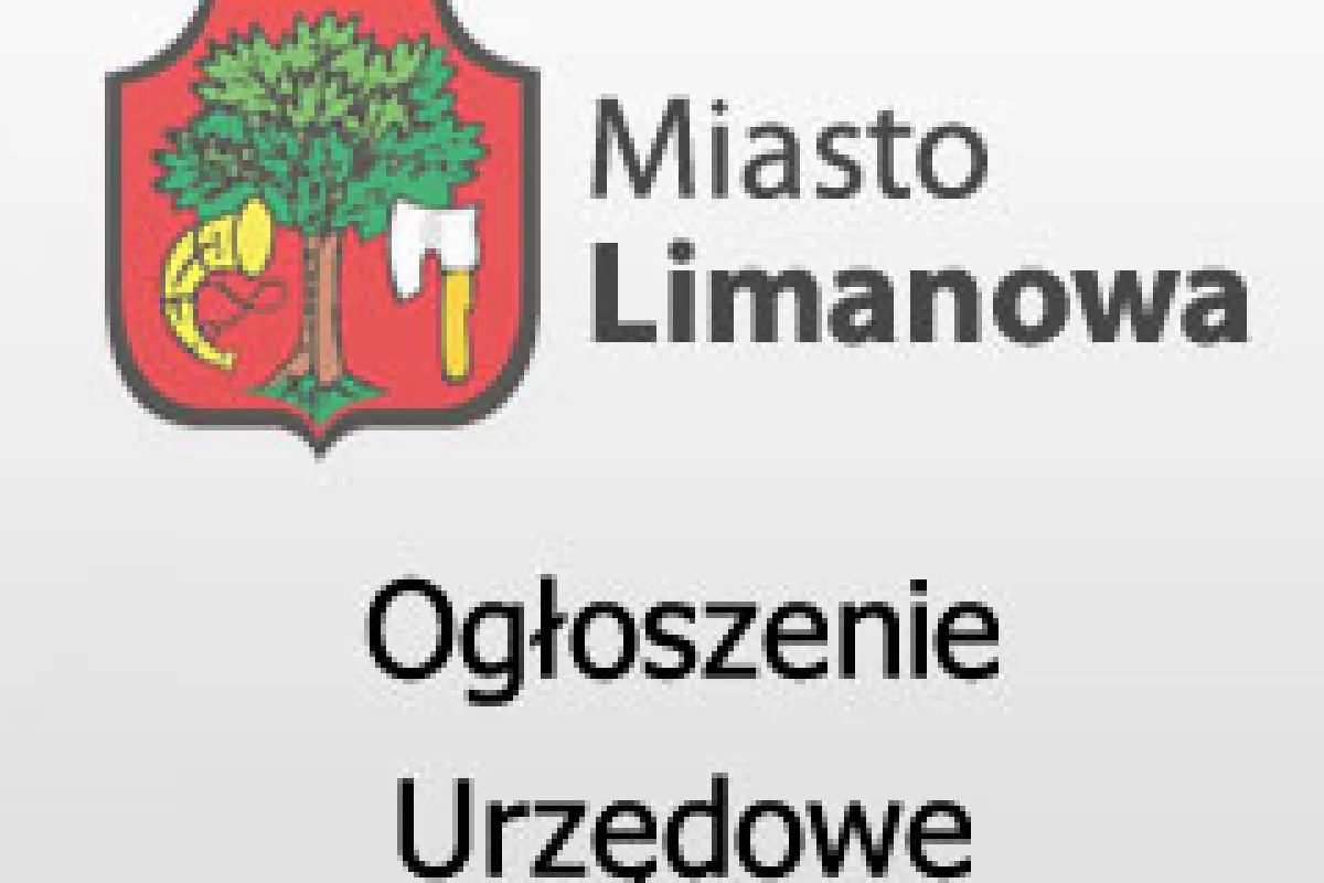 Ogłoszenie Burmistrza MIasta Limanowa z dnia 11.04.2019 r. 