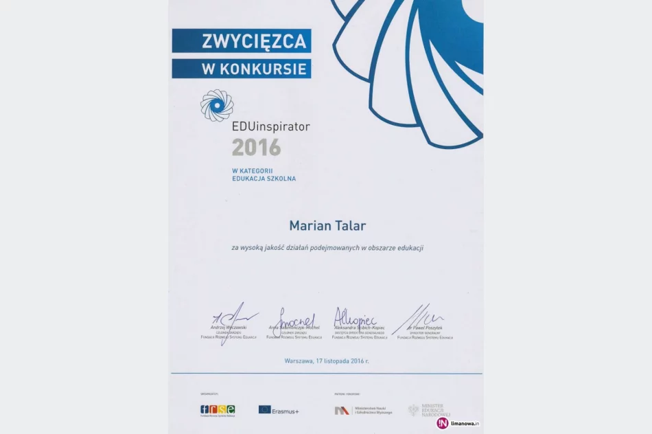 Jest 'EDUinspiratorem' dla swoich uczniów i współpracowników - zdjęcie 2