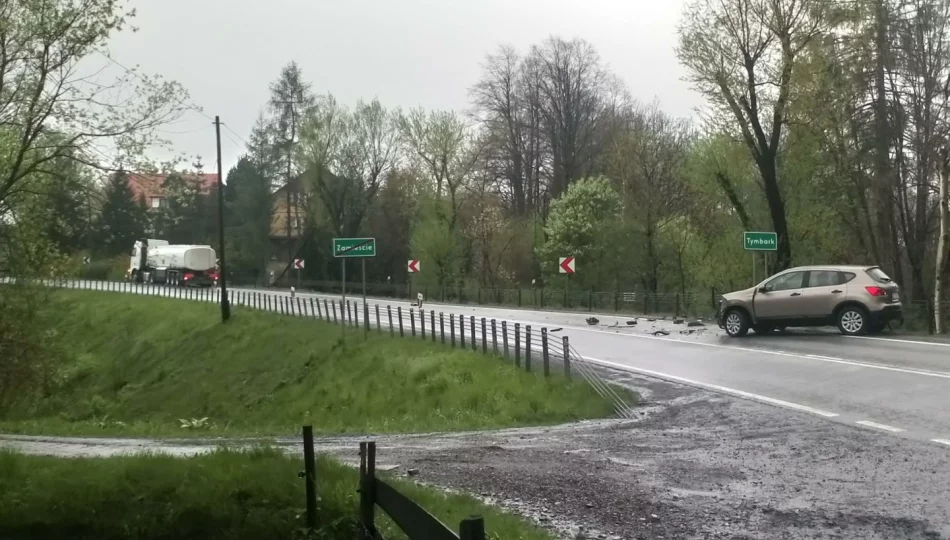 Zdarzenie z udziałem samochodu i ciężarówki z cysterną - zdjęcie 1