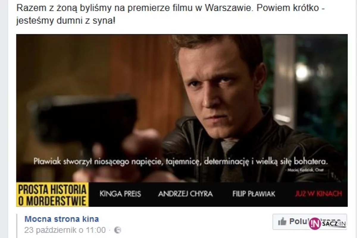 Starosta nowosądecki dumny z nowego filmu syna