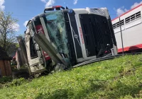 Ciężarówce miał zajechać drogę inny kierowca - firma szuka świadków zdarzenia - zdjęcie główne