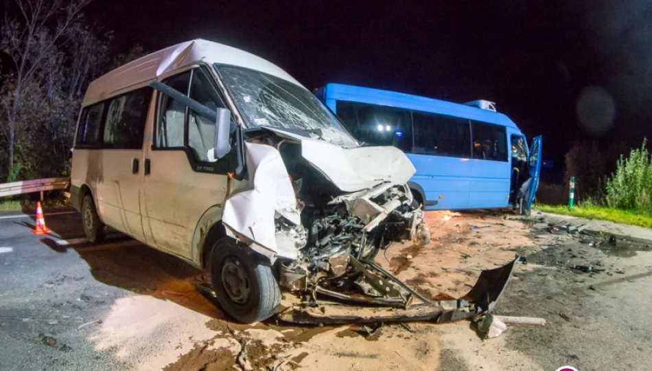 Zderzenie dwóch busów. Trzy osoby w szpitalu - zdjęcie 1