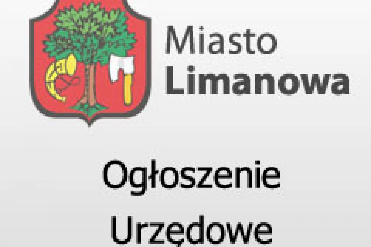 Ogłoszenie Burmistrza Miasta Limanowa z dnia 10.05.2019