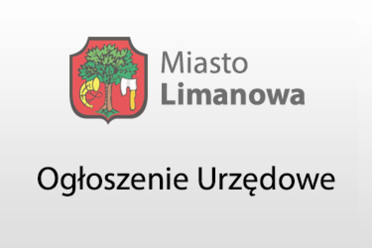 Ogłoszenie Burmistrza Miasta Limanowa z dnia 15.05.2019 r. dotyczy dzierżawy części działki 13/6 obr 6 m. Limanowa