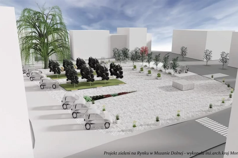 Mszański rynek wkrótce zmieni swój wygląd - pojawi się więcej zieleni - zdjęcie 5