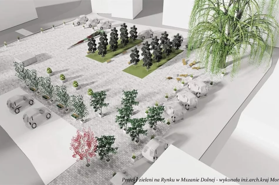 Mszański rynek wkrótce zmieni swój wygląd - pojawi się więcej zieleni - zdjęcie 7