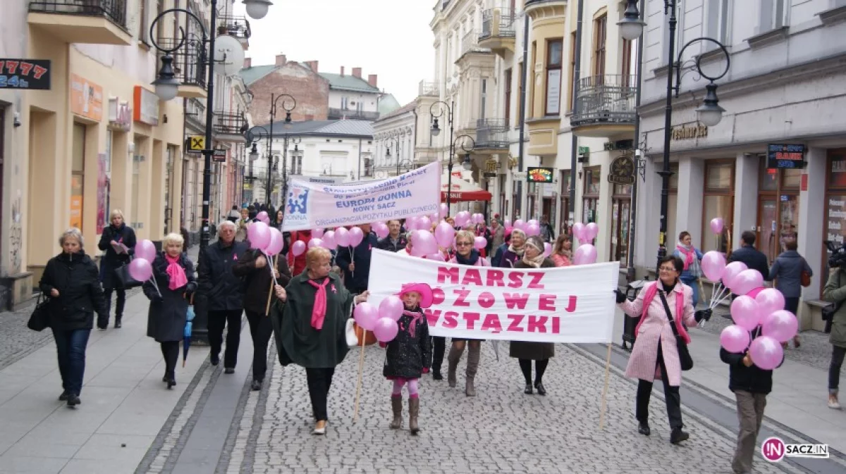 Chcemy zdrowia sądeczanek - VIII Marsz Różowej Wstążki