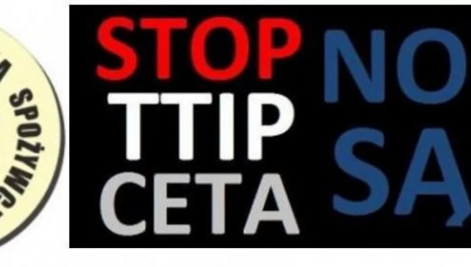 Nie dla CETA! Protest Sądeckiej Kooperatywy Spożywczej - zdjęcie 1