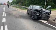 Zderzenie samochodu i motocykla na "krajówce" - zdjęcie 5