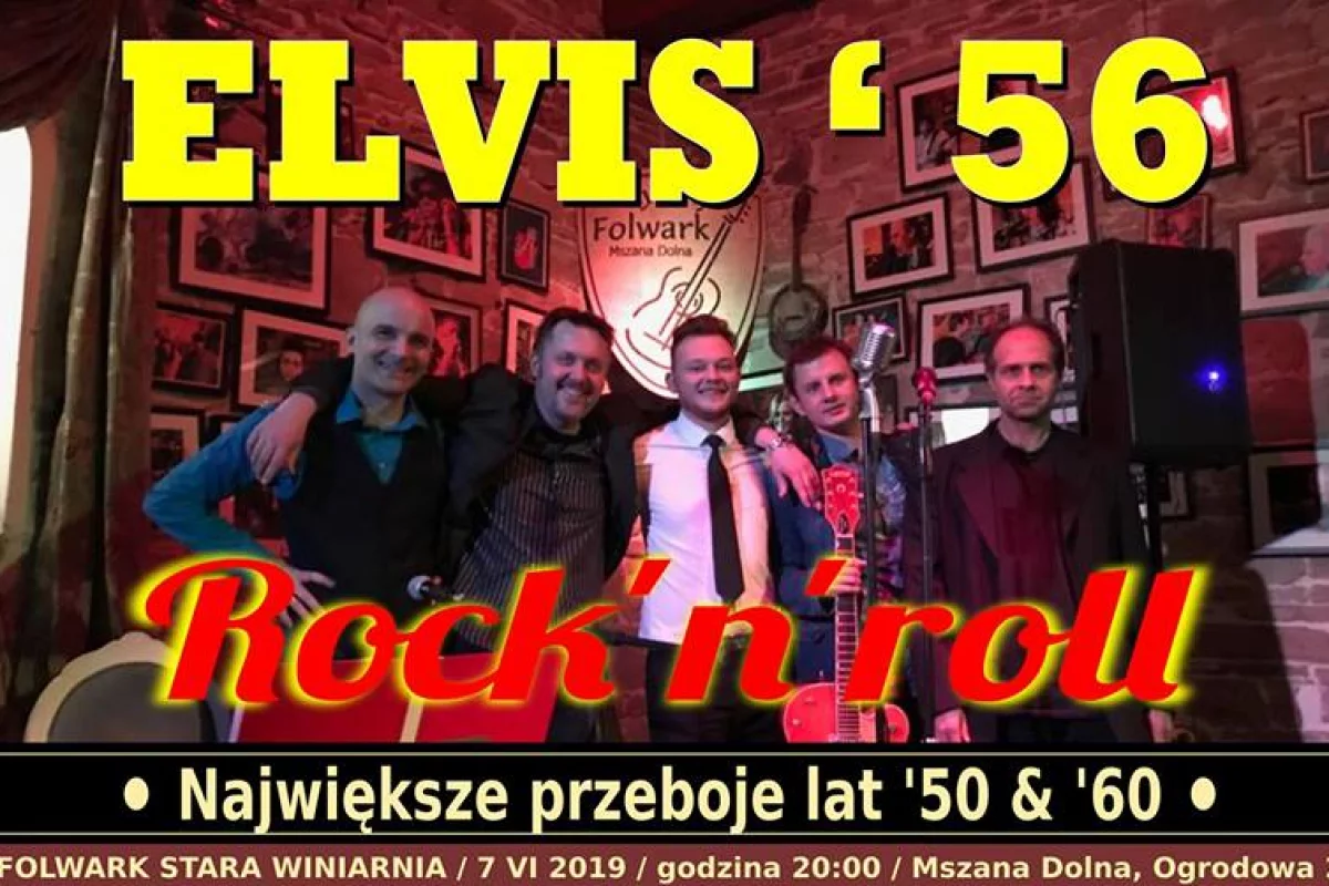 Szczepan Sollich i Elvis'56 - rock'n'rollowy wieczór w Folwarku Stara Winiarnia! Zapraszamy do Mszany Dolnej w piątek, 7 czerwca, godz. 20:00